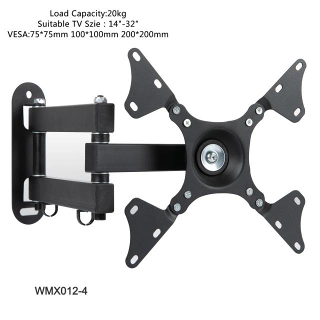 Suporte de Parede Universald Ajustável para TV de 14 a 37 Polegadas com Giro Para Melhor Visualização