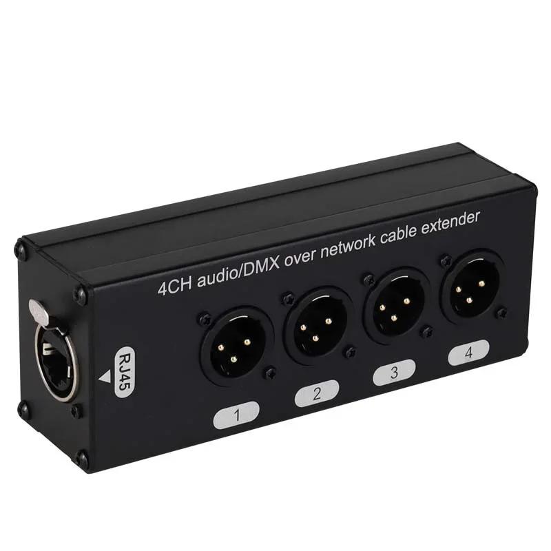 Cabo Multi Rede XLR para Palco, Iluminação Sonora, Estúdio de Gravação, Masculino e Feminino, RJ45 Ethernet, 4 canais, 3 pinos, NE8F-4M - Image 1