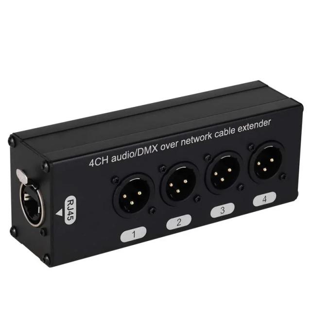 Cabo XLR Multi Rede com RJ45 para Palco e Estúdio - Conexão Masculino e Feminino, 4 canais, 3 pinos, NE8F-4M