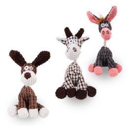 Brinquedos para cães, suprimentos para animais de estimação, brinquedo de mastigar, forma de animal, limpeza de rangido para pequenos e médios, acessórios para treinamento, som de pelúcia - Image 1