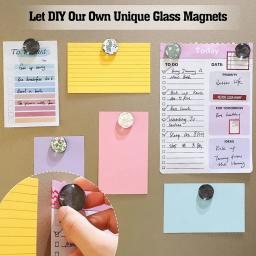 Artesanato Frigorífico Vidro Ímã cerâmico com adesivo Backing, Transparente Clear Glass Dome Cabochões, 24 conjuntos - Image 4