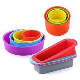 Molde Do Bolo De Silicone Forma Redonda Retangular Panela De Pão De Silicone Bolo Forma Redonda Molde 12 Furos Muffin Cupcake Panelas De Cozimento - Image 1