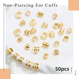 50 pçs liga jóias de cabelo para tranças dreadlock acessórios clipes de trança de metal não-piercing clipes de orelha contas de barba punhos de cabelo clipes - Image 5