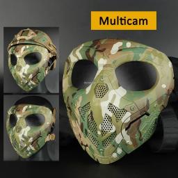 Máscara protetora airsoft ao ar livre tático paintball máscara facial completa cs caça tiro esportes halloween crânio máscaras - Image 6