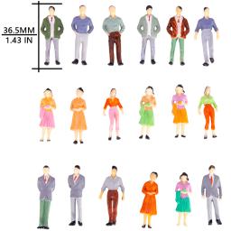 Figuras em miniatura Modelo Escala 1:50 Stand/Sit Pessoas Diorama Para Escala Cenas Pintadas Layout Acessórios 100/200/300/400/500Pcs - Image 2