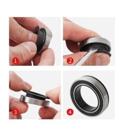 Bicicleta Suporte Inferior Capa Protetora, Dustproof Thread Push-in Capa, Mountain Road Fixie engrenagem, Ciclismo Rolamento Acessórios, 2Pcs - Image 4
