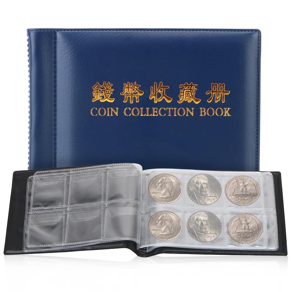 Álbum de Selo Comemorativo, 60 Bolsos, Presentes para Moeda Comemorativa, Emblemas Coleção Livro Titular, Tokens Album, Organizador de Moedas - Image 1