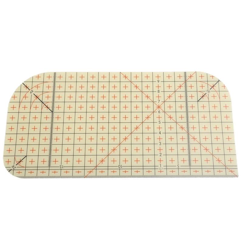 H8wa ferro régua ferramenta de medição retalhos quente alfaiate artesanato pano corte réguas diy ferramentas costura - Image 1