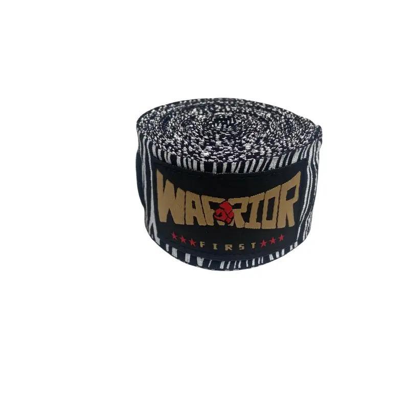 Bandagens de Boxe Tailandês Listrado Muay Thai, Envoltórios De Mão, Protetores De Pulso De Artes Marciais Sanda, Equipamento De Proteção De Treinamento, 1 Par, 3 m, 5m - Image 1