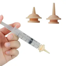 Pet Mamilo de Alimentação para Gatinho e Cachorro Gato Recém-nascido Silicone Alimentando Chupeta com Seringas para Mini Pet Small Dog Milk Feeding - Image 2