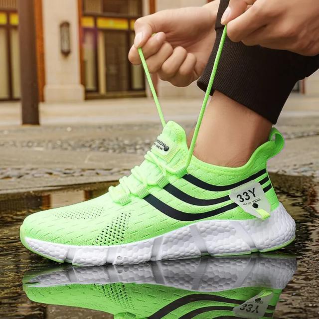 Tênis Esportivo Masculino Leve e Respirável - Malha Mesh Outdoor - Preto - Tamanho 37-46