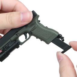 Tactical Pistol Shape Keychain, Arma G17 Arma Lanterna, Tendência Anel, Mini Decorações destacáveis portáteis, Presente de Tiro Paintball - Image 5