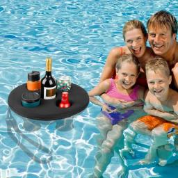 Floating Drink Holder Verão Inflável Float Beer Drinking Cooler Tabela Com 5 Furos Bandeja De Cerveja Party Cup Holder Para Piscina Spa - Image 4