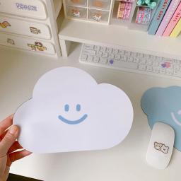 Kawaii nuvem mouse almofada bonito tapete de mesa à prova dwaterproof água antiderrapante almofada de isolamento coreano papelaria tapete de mesa coster material de escritório - Image 5