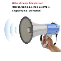 50w handheld microfone bullhorn bluetooth gravação de grande calibre megafone com sirene ao ar livre poderoso altifalante usb - Image 2