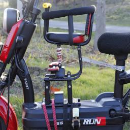 Assento dianteiro de bicicleta elétrica para crianças, amortecedor, assento de bebê reforçado, sela confortável com cinto de segurança, scooter elétrico - Image 3