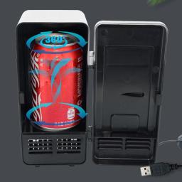 Portátil Mini USB 5V Refrigerador, Bebida, Bebida, Latas, Refrigerador, Aquecedor, Refrigerador para Carro, Laptop, PC, Computador, Preto, Vermelho, 2024 - Image 3