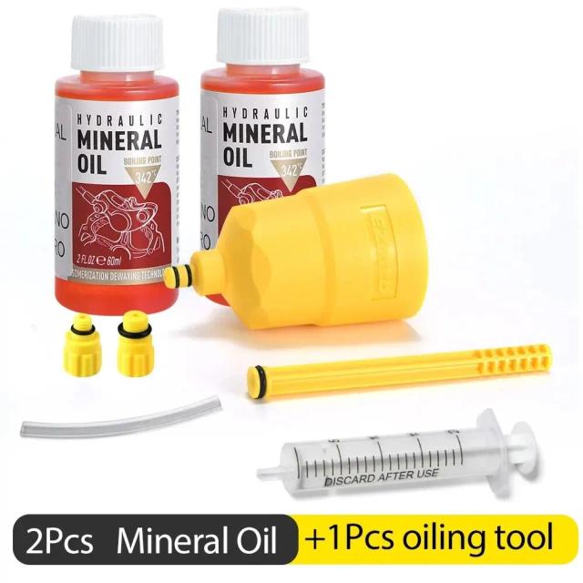 EZMTB Kit Sangria Freio Bicicleta 60ml Óleo Mineral Vermelho Shimano Tektro Avid