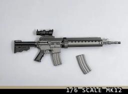 Zytoys 1/6 mini brinquedos modelo arma mk12 pvc material clipes não pode ser ateado fogo modelo caber 12 "figura de ação cena componente - Image 4
