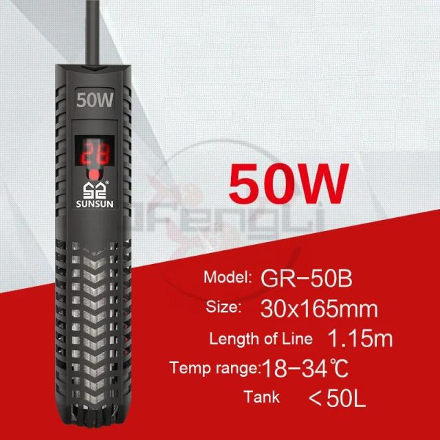 Controle de Temperatura para Aquários: Aquecedor Elétrico Sunsun 220V para Tanques de Peixes e Tartarugas
