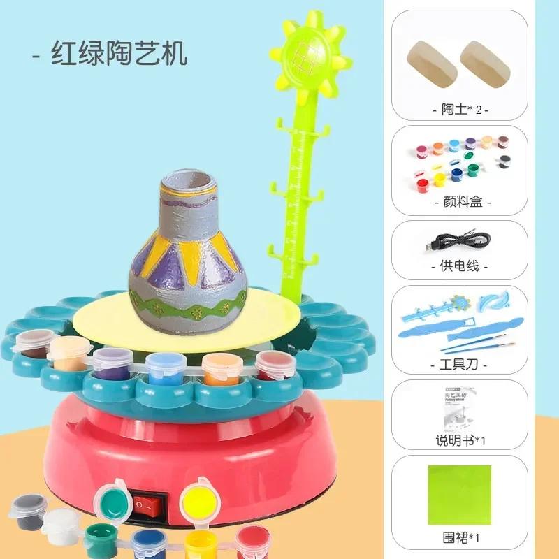 Kit Completo Roda de Cerâmica e Pintura para Iniciantes, Ferramentas de Modelagem e Escultura, Kits Artesanais para Crianças, Escola - Image 1