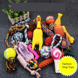 Bone Rope Squeaky Plush Toy Kit para Animais de Estimação, Brinquedos para cães, Puppy Interactive Molar Chewing Toy, cães pequenos e grandes, Pug Suprimentos - Image 3