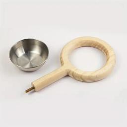 Bird Wood Stand Perch com comida ou água tigela de alimentação para papagaio, gaiola acessórios, periquito para calopsita - Image 4