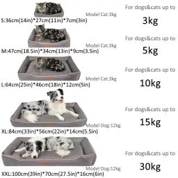 Impermeável Pet Bed, 600D Oxford Cloth, Dogs Mat, Enchimento de Algodão PP Espessado Suave, Resistente à mordida, Acessórios para animais - Image 6
