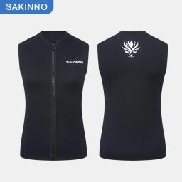 Fato de mergulho sem mangas para homens e mulheres, proteção solar, aquecimento, natação, surf, mergulho, Dri, Vest3, MMA - Image 4