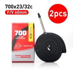 Tubo interno de bicicleta chaoyang, 2 peças, 700c 23c 25c 28c 35c 45c, câmera schrader presta, válvula, tubo interno de bicicleta de estrada, chambre air - Image 4
