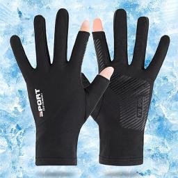 Luvas da pesca do esporte exterior, tela táctil, fino, anti UV, engrenagem protetora, motocicleta, competência, seda de gelo, antiderrapante, respirável, novo - Image 3