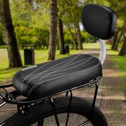 Criança assento traseiro da bicicleta universal almofada do assento traseiro com encosto com alça apoio de braço pedal ciclismo acessórios - Image 4