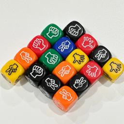 Design criativo Mora Dice, jogo de adivinhação de dedos, jogo de bar KTV, material de resina verde, 2x2 cm, 5 pcs por lote - Image 3