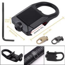Ao ar livre tático quadrado cordão sling montagem giratória qd arma rifle ak caça airsoft m416 acessórios ar15 metal fivela espingarda - Image 1