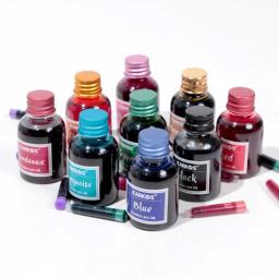 Tinta-tinteiro colorida pura, reenchimento de tintas, escola de papelaria, escrita caligráfica, alta qualidade, 1 garrafa, 30ml - Image 1