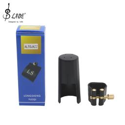Bocal de saxofone com ligadura, braçadeira de couro sax, tampa ABS, acessórios para instrumentos, alto, tenor, soprano - Image 1