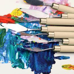 Pintura mistura raspador paleta faca pintura arte espátula com faca ferramentas para óleo lona estudante arte 7 - Image 5