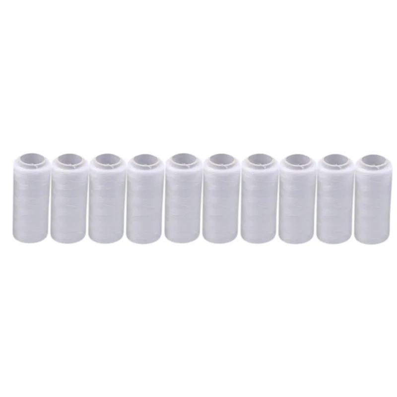 Kit de linha de costura de poliéster para mão e máquina, carretel para costurar, bordados, casa, 200 jardas, 10pcs por conjunto - Image 1