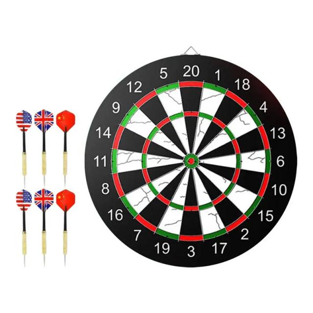 Alvo de Dardos Profissional 15" com Dardos - Jogo de Festa Durável