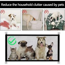 Folding No-Punch Pet Fence, Rede Isolada Malha, Escadas Portão, Barreira de Segurança, Gancho de Proteção, Gato e Cão Cercas, Pet - Image 3