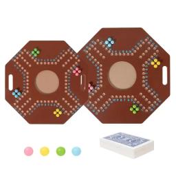 Grânulo tabuleiro de xadrez dobrável mesa de madeira jogo estratégia jogos de tabuleiro de viagem para crianças idades 3 brinquedos de mente brinquedos educativos - Image 1