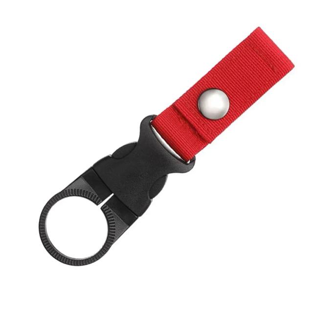 Suporte de Garrafa de Água para Acampamento e Caminhadas com Clipe em Náilon e Mosquetão para Mochila