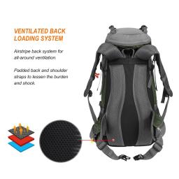 Lixada-Outdoor Sport Mochila, 50L Resistente à Água, Caminhadas, Camping, Viagem, Pack, Montanhismo, Escalada, Mochila, Trekking - Image 4