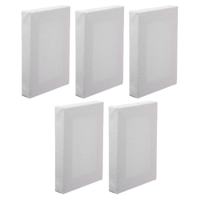 Conjunto de 5 Mini Lonas Quadradas em Branco para Pintura, Porta-Retratos e Molduras de Desenho a Óleo