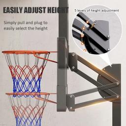 Basquete ajustável para crianças e adultos, suporte móvel, interior e exterior, prática de tiro, equipamento de treino de basquetebol - Image 2