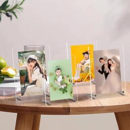 Suporte de quadro personalizado para decoração de mesa, acrílico claro, Anime Figura Modelo, Placa Imagem, Sinal de foto personalizado, Chaveiro para Fãs, Presentes - Image 2