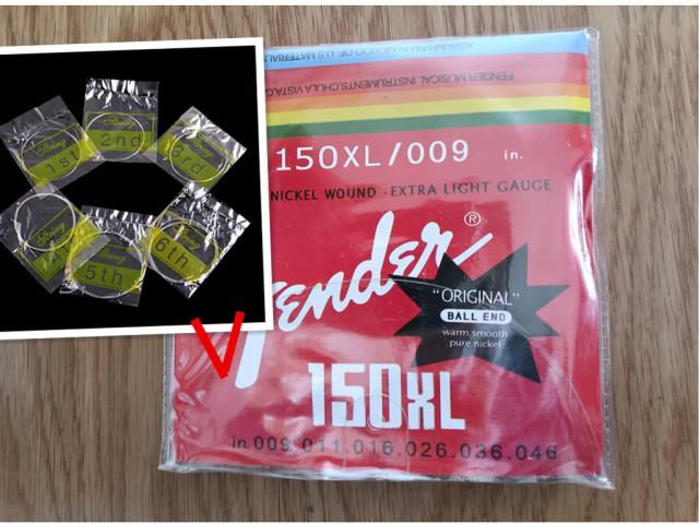 Conjunto de 6 Cordas de Guitarra Elétrica 150 e 150XL - Acessórios e Peças Inclusas