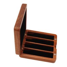 Palhetas de madeira para estojo saxofone caixa de palhetas para clarinete saxofone segurar quatro palhetas ótimo desempenho - Image 1