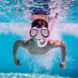 Crianças natação silicone óculos de proteção seguro snorkeling anti-nevoeiro conjunto seguro natação óculos crianças subaquática tubo de respiração - Image 4