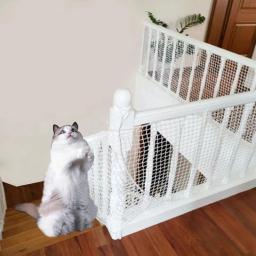 Rede de segurança para animais de estimação e crianças, Balcony Railing Stairs Fence, Guardrail para crianças, Cerca para cães e gatos - Image 4